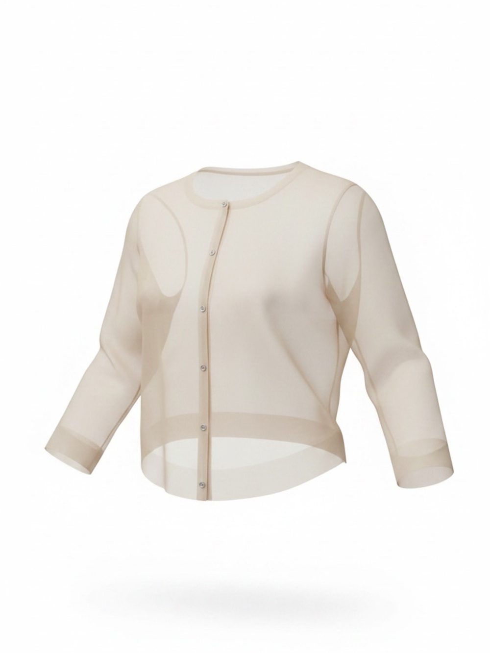 Azzedine Alaia Soft Beige Sheer Cover